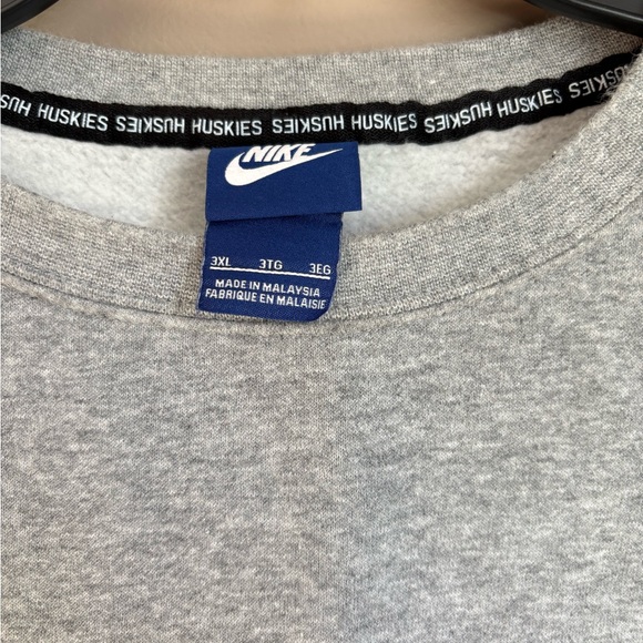 Nike UCONN Gray Crewneck Sweater - Picture 3 of 4